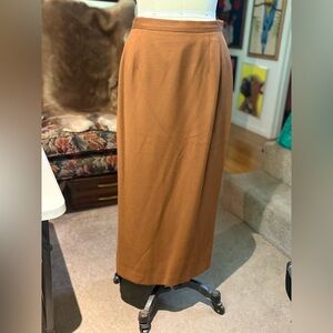 🧨PRICE DROP Vintage IHNY Wool Blend Skirt – Camel Brown Long Maxi